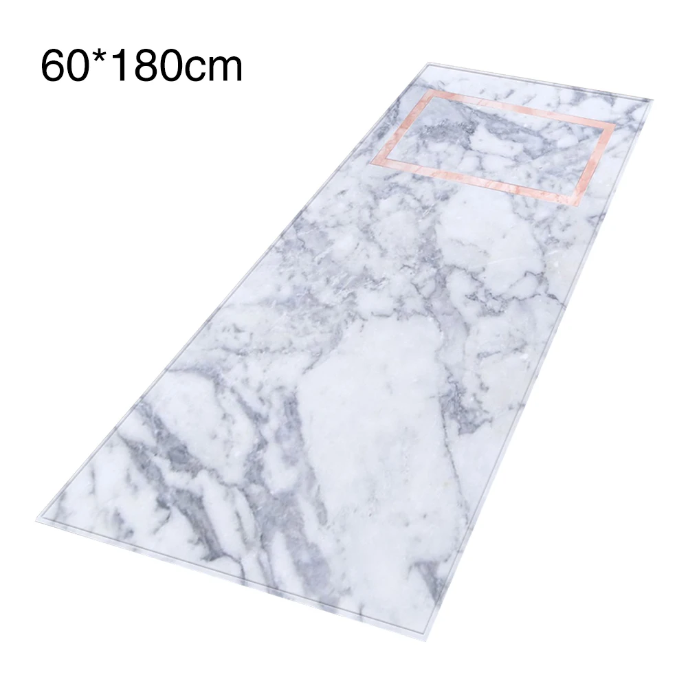 

Износостойкий практичный декоративный моющийся прямоугольный напольный коврик, ковер для гостиной, кухни, нескользящий мраморный вход для...