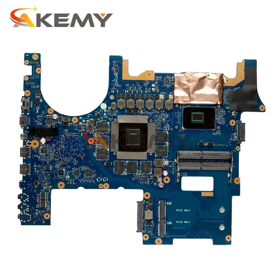 Akemy G752VS  mainboard For Asus G752VM G752VML G752VS G752VSK Motherboard  i7-6820HK GTX 1070M/8GB GPU 100% Work