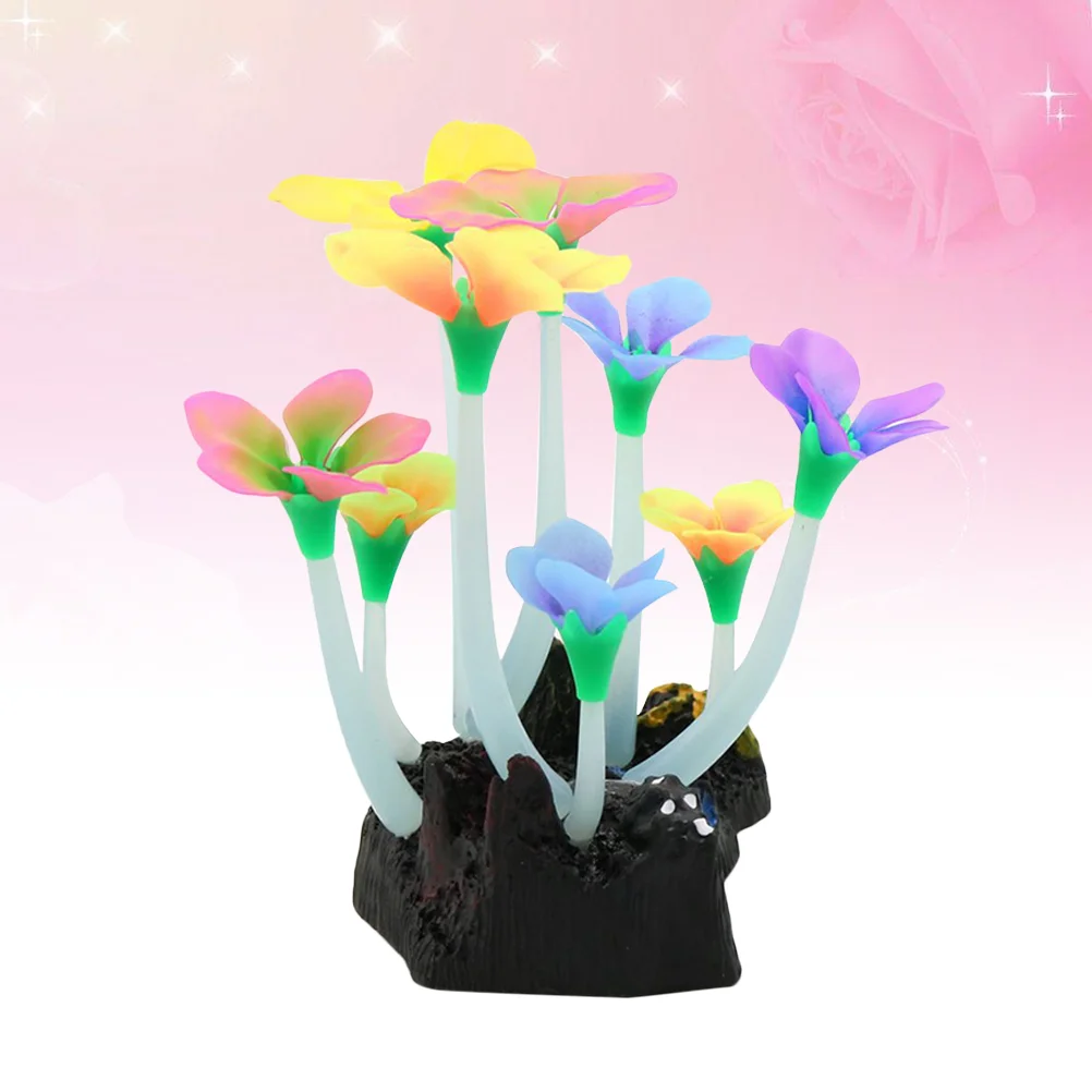 

1PC Nontoxic Decorative Safe Artificial Fluorescent Tank Ornament