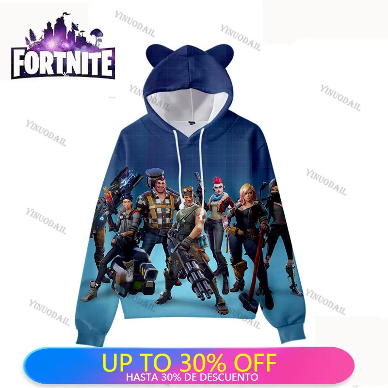

Fortnite Battle Game Cartoon Jacket Tops Hoodies Anime Kids Game 3D Hoodie Men and Women Harajuku Sweatshirt