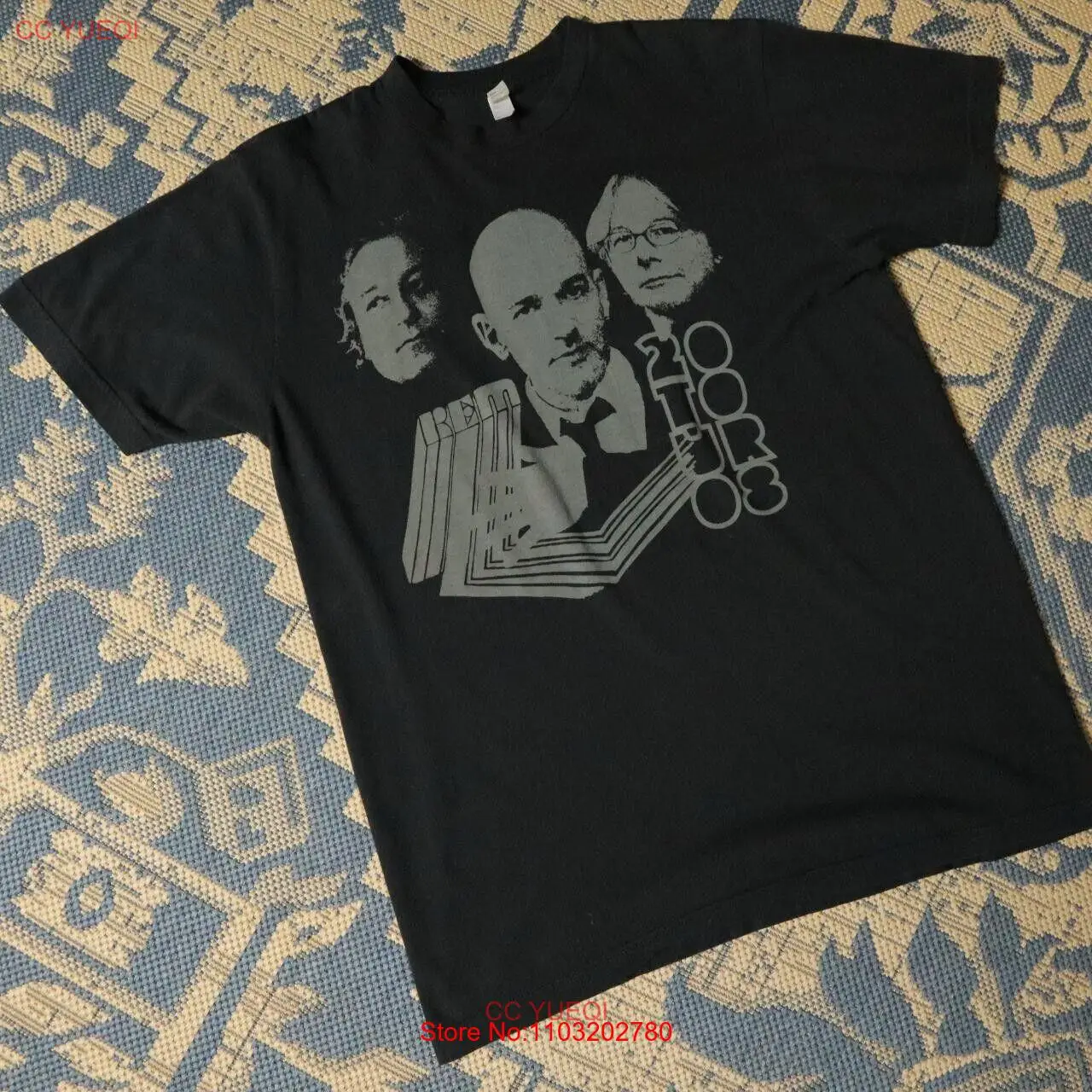 Винтажная футболка с графическим принтом для концерта R.E.M 2008 средний размер