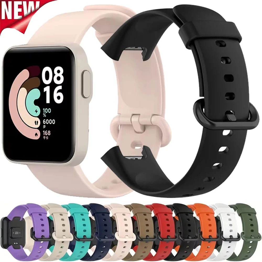 Фото Силиконовый ремешок для Redmi Watch 2/1 Lite/Horloge 2, Xiaomi Mi Band Lite 2, спортивный легкий сменный браслет для Xiaomi Poco №1