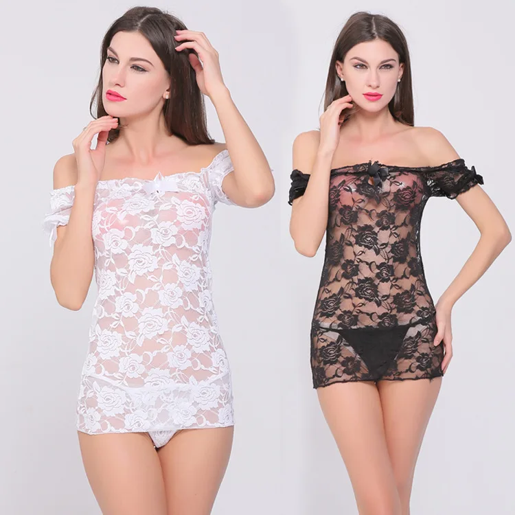 

Sexy Women's Clothing Erotic Lingerie Women Sexy Lingerie Sexy Lingerie Rose Lace Tight Perspective Nightgown Babydoll Lingerie