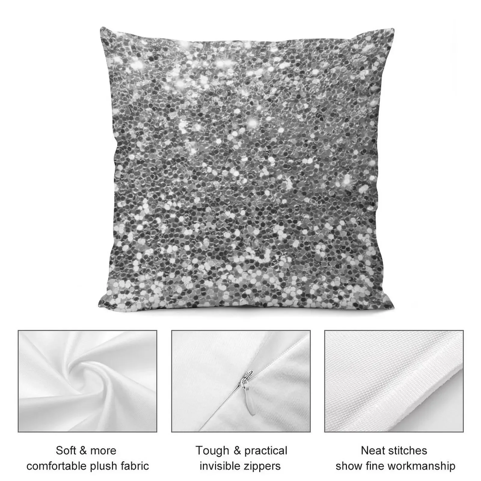 Шикарные искусственные серебряные абстрактные блестки с блестками современный