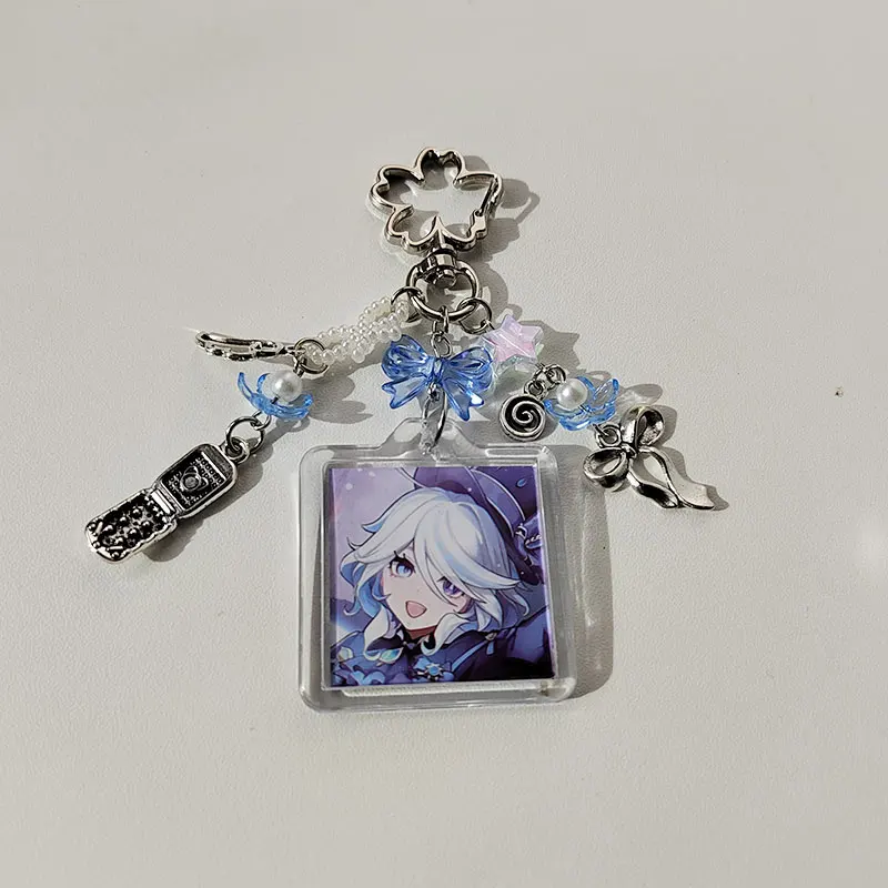 Ручная работа Furina Вдохновленный бисером брелок бант Звездные украшения