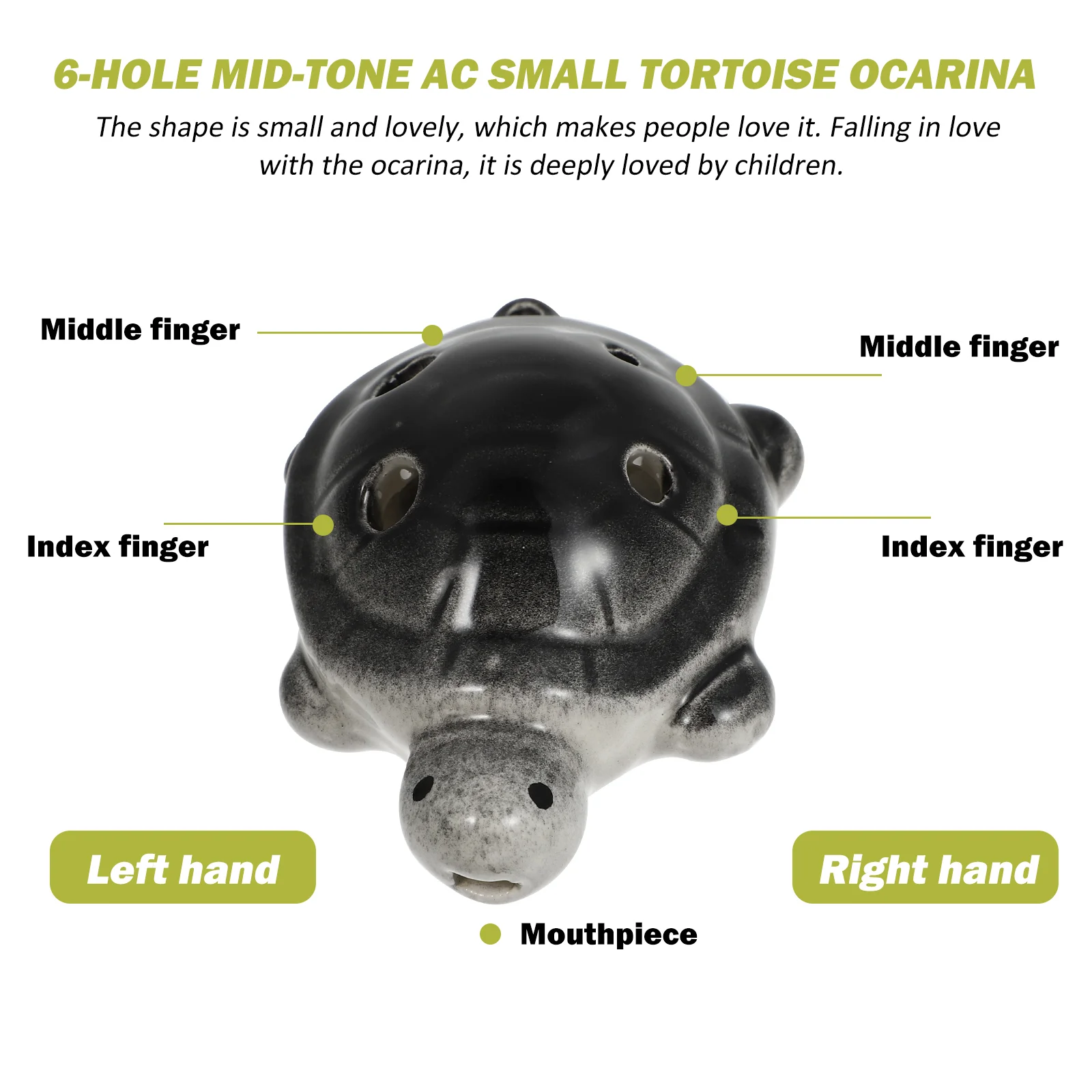 6-луночная окарина белая фарфоровая интерактивная игрушка для начинающих