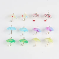 10pcs 20x20mm heart flower print umbrella charms pendant for earring necklace keychain pearls beauty diy jewelry making supplies