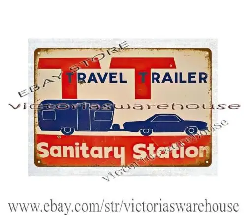 1p настенный декор с изображением места дорожный прицеп сантехника металлическая