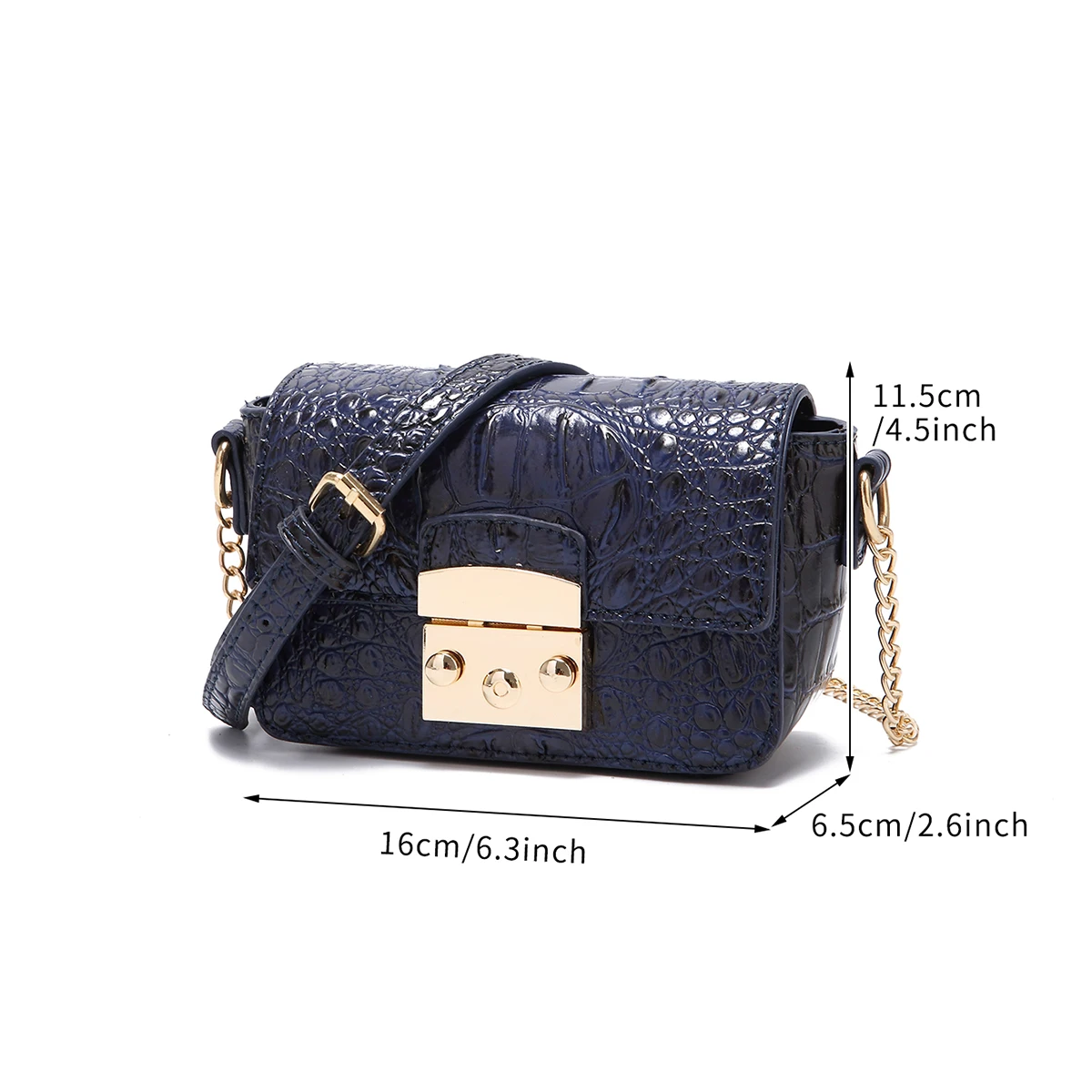 Цветной крокодиловый узор мини-замок флип-сумка для телефона сумка через плечо