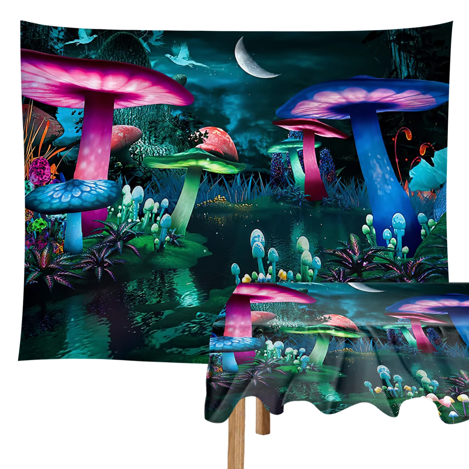 

Грибы в стиле Триппи, гобелен, психоделические украшения для вечеринки, декорации, гобелены, грибы, звезда, ночное небо, галактика, космос, фа...