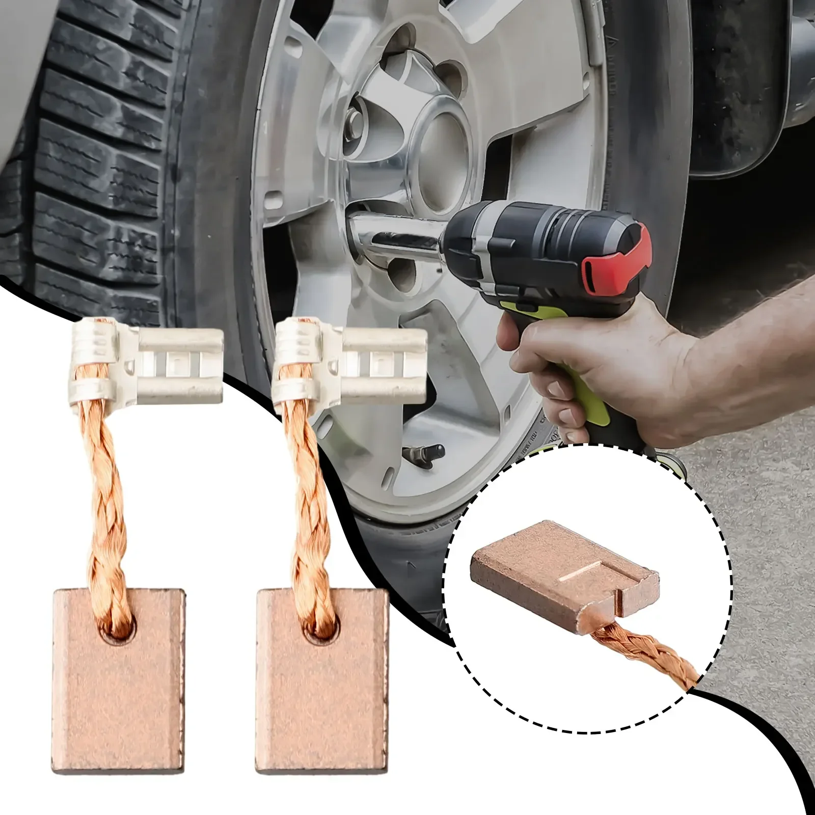 2 шт. угольная щетка для 18 В GDS250-Li GDR180-LI 13X10X3 мм электрической машины Bosch аксессуары