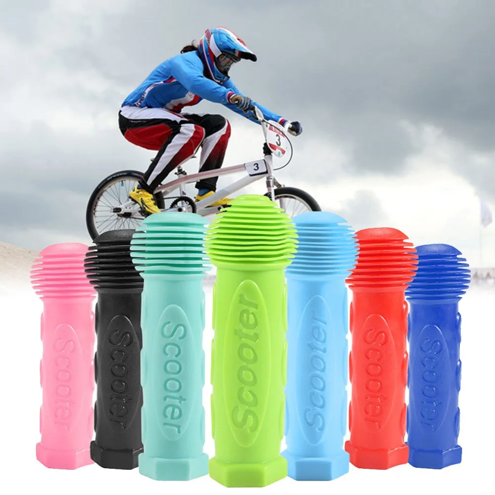 

1 Pair Rubber Bike Bicycle Handle Bar Grips Anti-slip Waterproof Tricycle Scooter Handlebar For Kids Child Cycling Handle Bars
