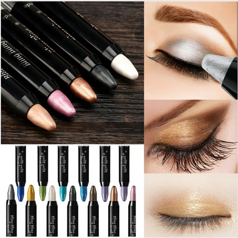 Eyeshadow Pencil Cosmetic Glitter Eye Shadow Eyeliner Pen Ey