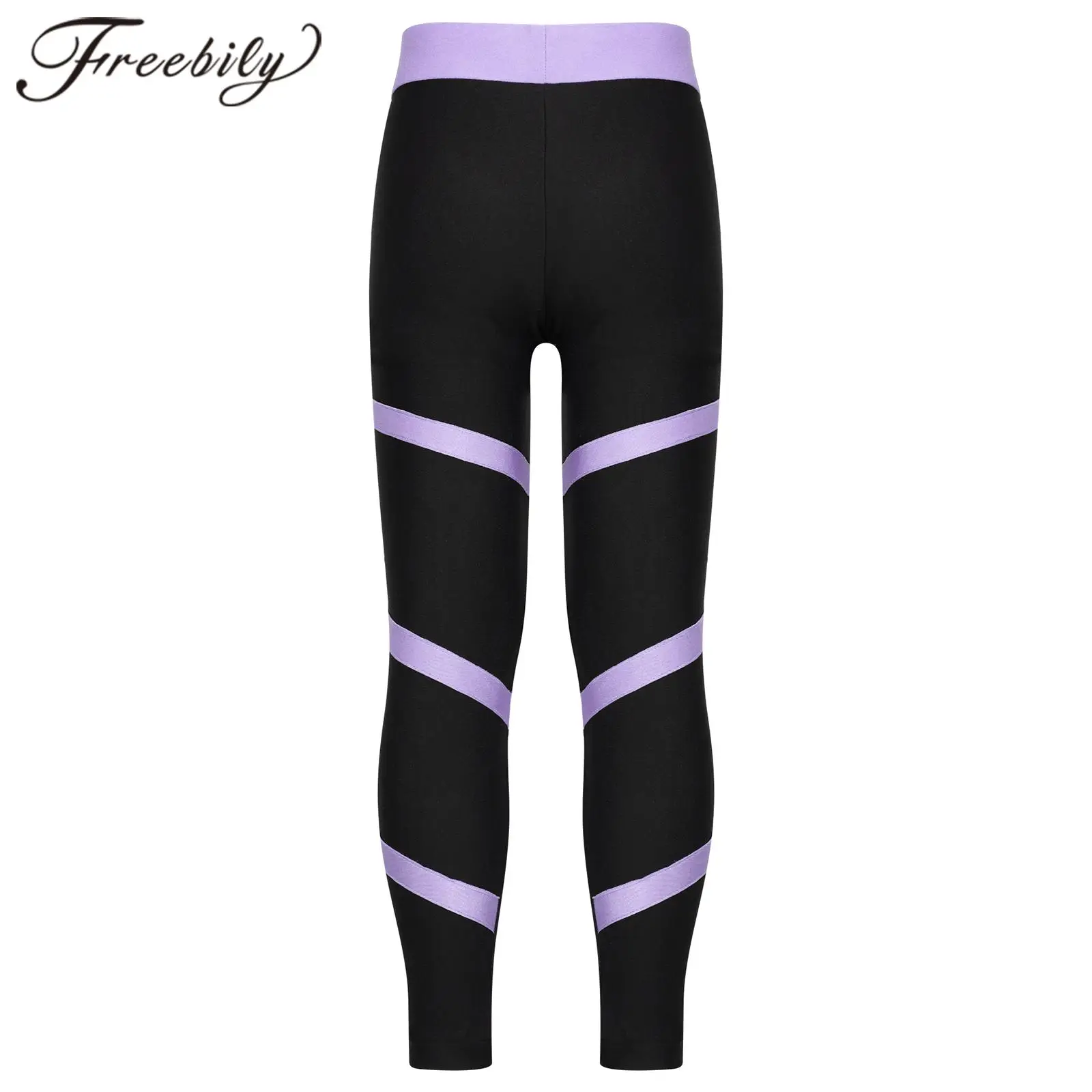 

Children's Gymnastics Trousers Girls Skinny Leggings Teens Elastic Waistband Tights for Dancing Running Sport Skating Yoga Pants