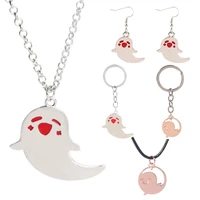anime japanese genshin impact adorable little ghost drop earrings for girls wholesale cosplay jewelry women men children fans