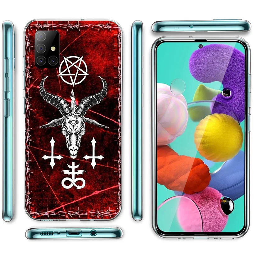 Чехол для телефона Pentagram 666 Demonic Satanic Cover Samsung A51 A41 A31 A21S A71 A50S A40 A30S A20E A10S A6 A7 A8 A9 Plus Soft Fu