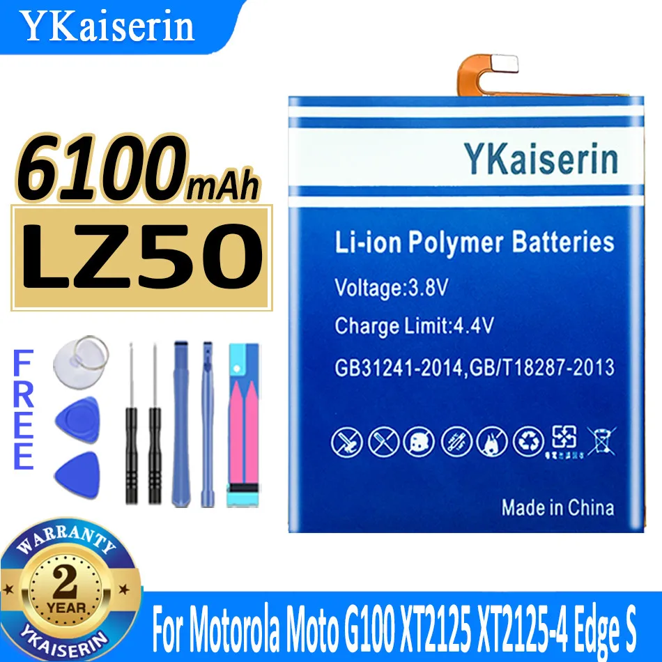 

Запасной аккумулятор ykaisсеребрин для Motorola LZ50 для Motorola One 5G Plus/G100/Edge S Lz 50, новый аккумулятор