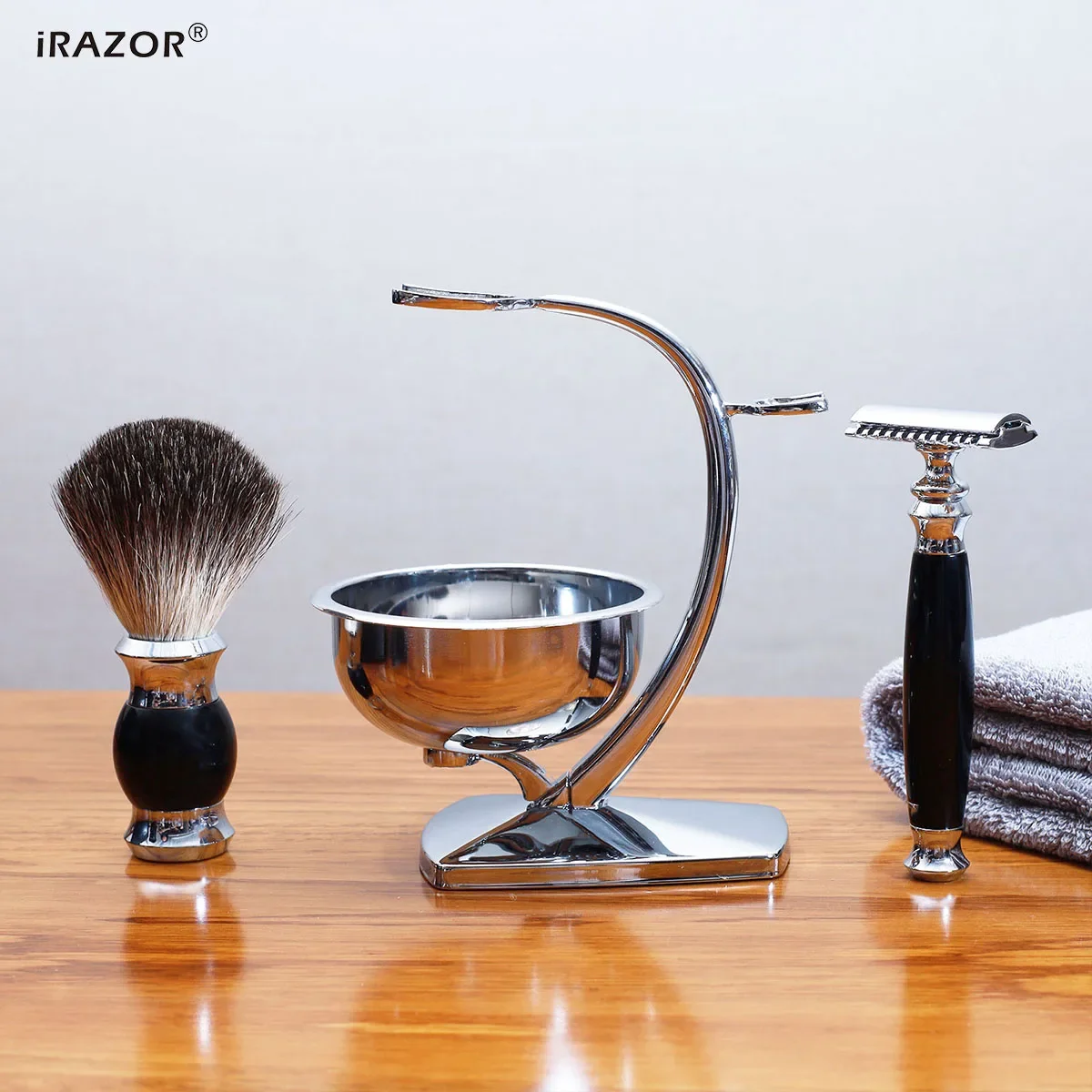 Мужской набор для бритья iRAZOR безопасная бритва с двумя краями 10 лезвий стержней