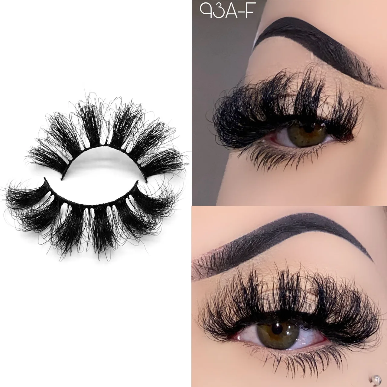 

25mm Russian Volume strip eyelashes 3D Soft Wispy fluffy Thick False lashes Cruelty Free lash extension popular Beauty blogger