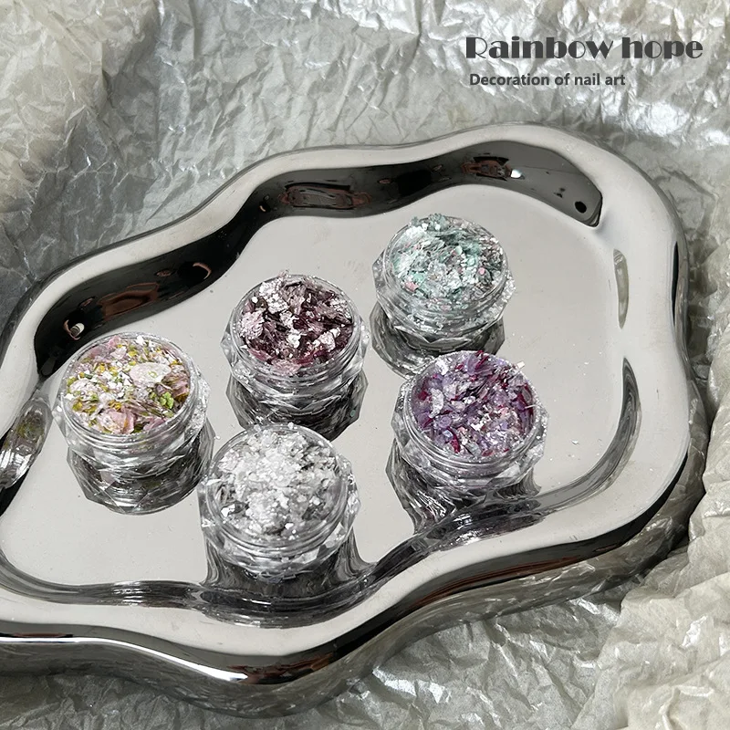 Украшения для маникюра с блестками сказочная галактика слюда взрывы ракушки