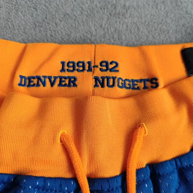 Спортивные штаны Денверский стиль Baskerball Джерси Nuggets вышивка Радуга