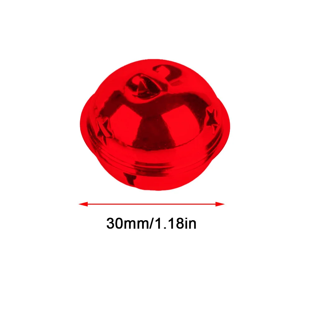 Рождественские колокольчики металлические разноцветные 30-40 мм