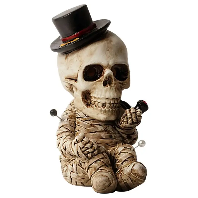 

Голова черепа, ужас, домашнее украшение для стола, голова, скелет, украшения, Череп, Мамия, скелет, держатель для благовоний, украшение на Хэллоуин, статуя