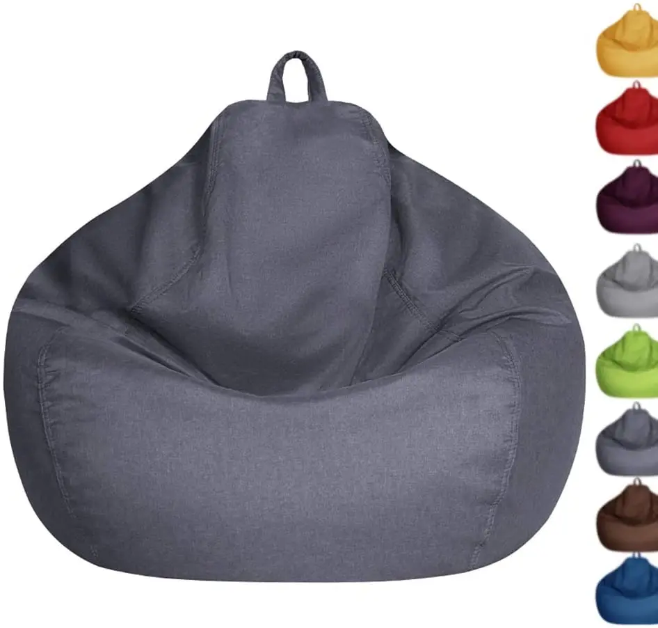 Большие маленькие чехлы для диванов Lazy BeanBag стулья без наполнителя из льняной