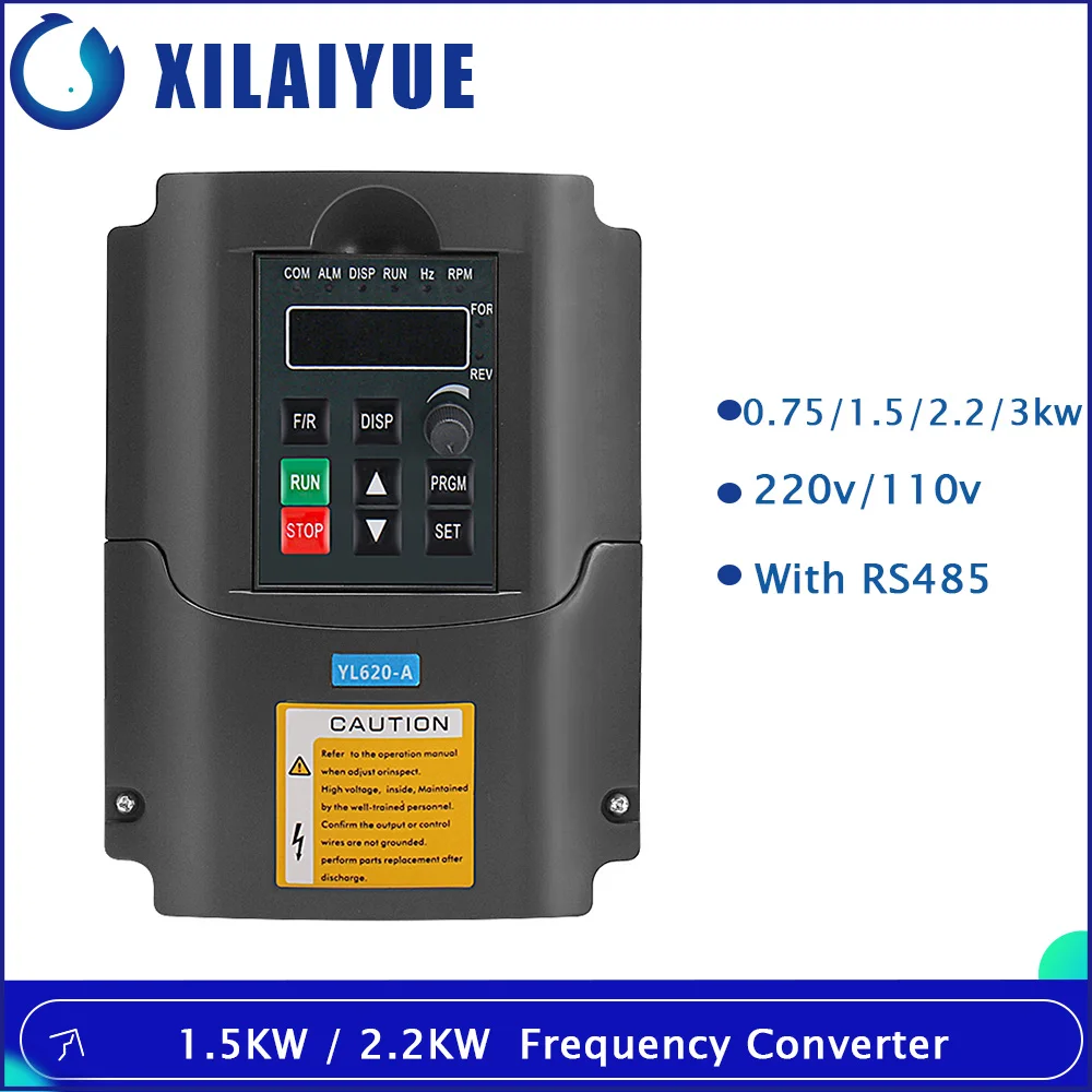 

1.5KW/2.2KW Frequency Converter 110V/220V VFD Variable Frequency Driver AC/DC Spindle Inverter For CNC Spindle Motor.