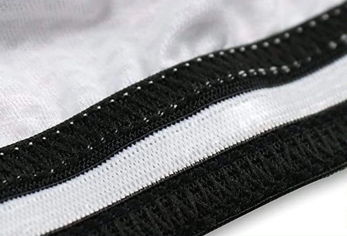 Мужские Вело-Джерси бело-темно-синего цвета футболки с коротким рукавом