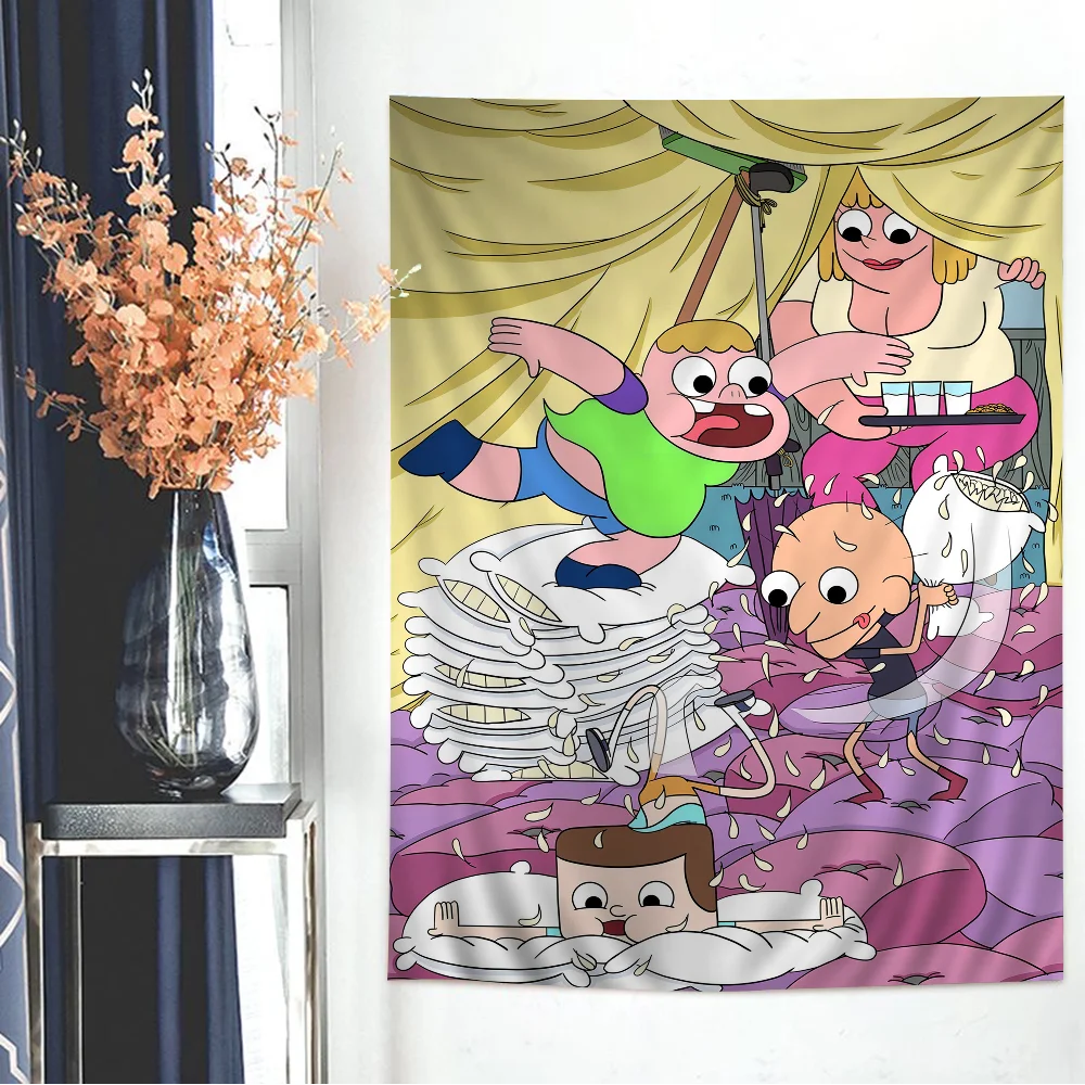 Cartoon C-Clarences Tapestry Art Printing Bohemian Wall Tapestries Mandala Decor Blanket