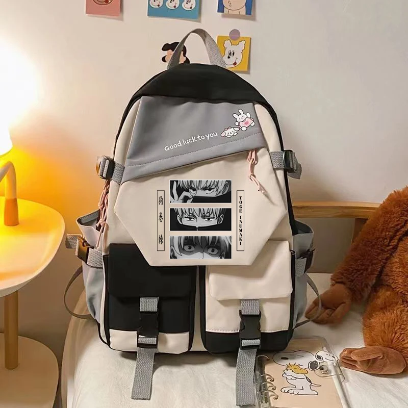 

Fashion Anime School Bags Jujutsu Kaisen Gojo Satoru Itadori Sukuna JJK Gojo Sensei Bookbag Girls Women School Backpack Bag Rugz