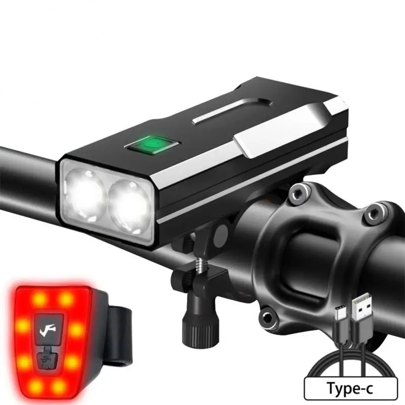 

1600lm Bike Front Light USB Rechargeable LED Bicycle Lamp Cycling Headlight Waterproof MTB Road Bike Front Flashlight