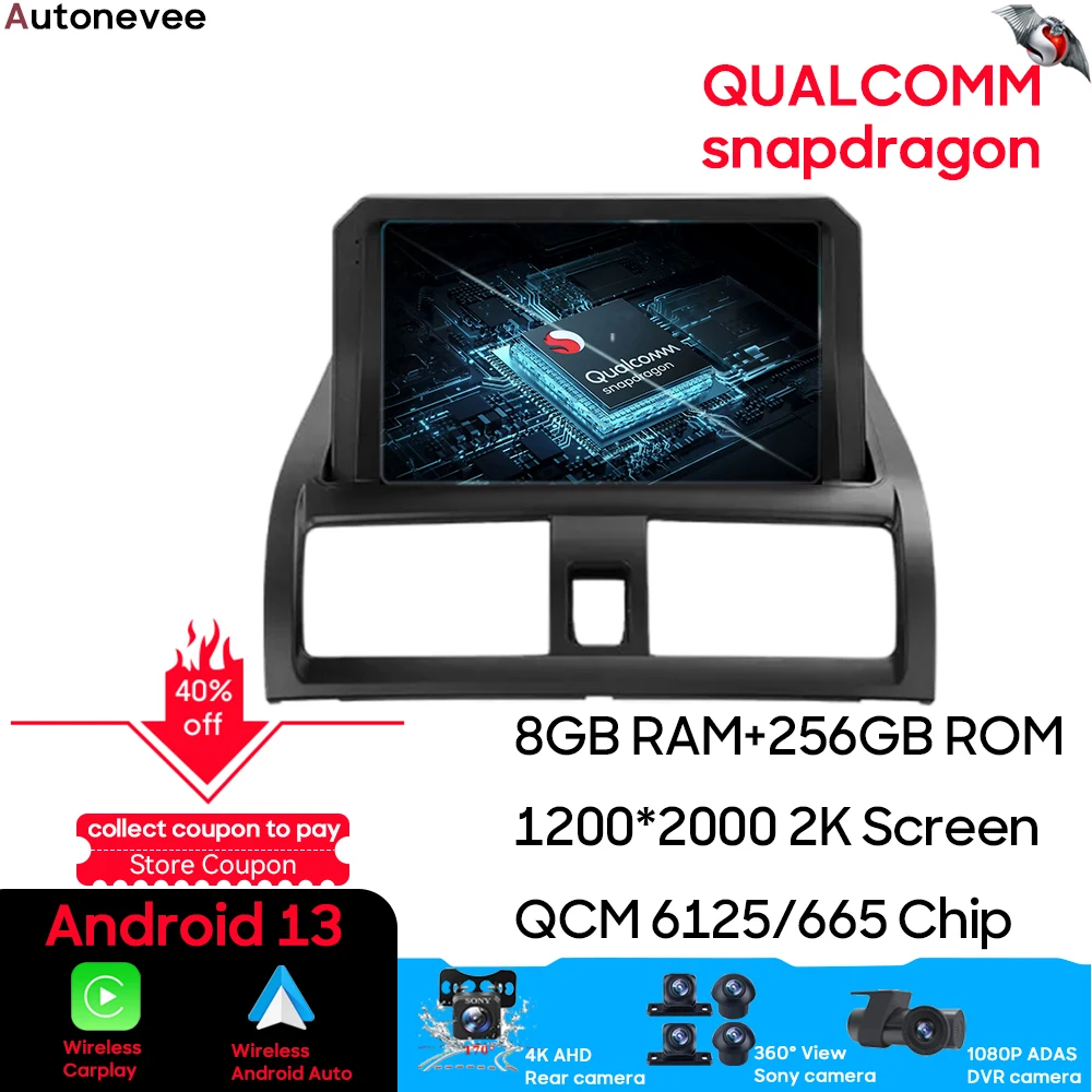 

Qualcomm Snapdragon Android 13 For Honda Accord 7 VII 2002 - 2008 Car Radio Multimedia Video Player GPS Navigation DSP Carplay