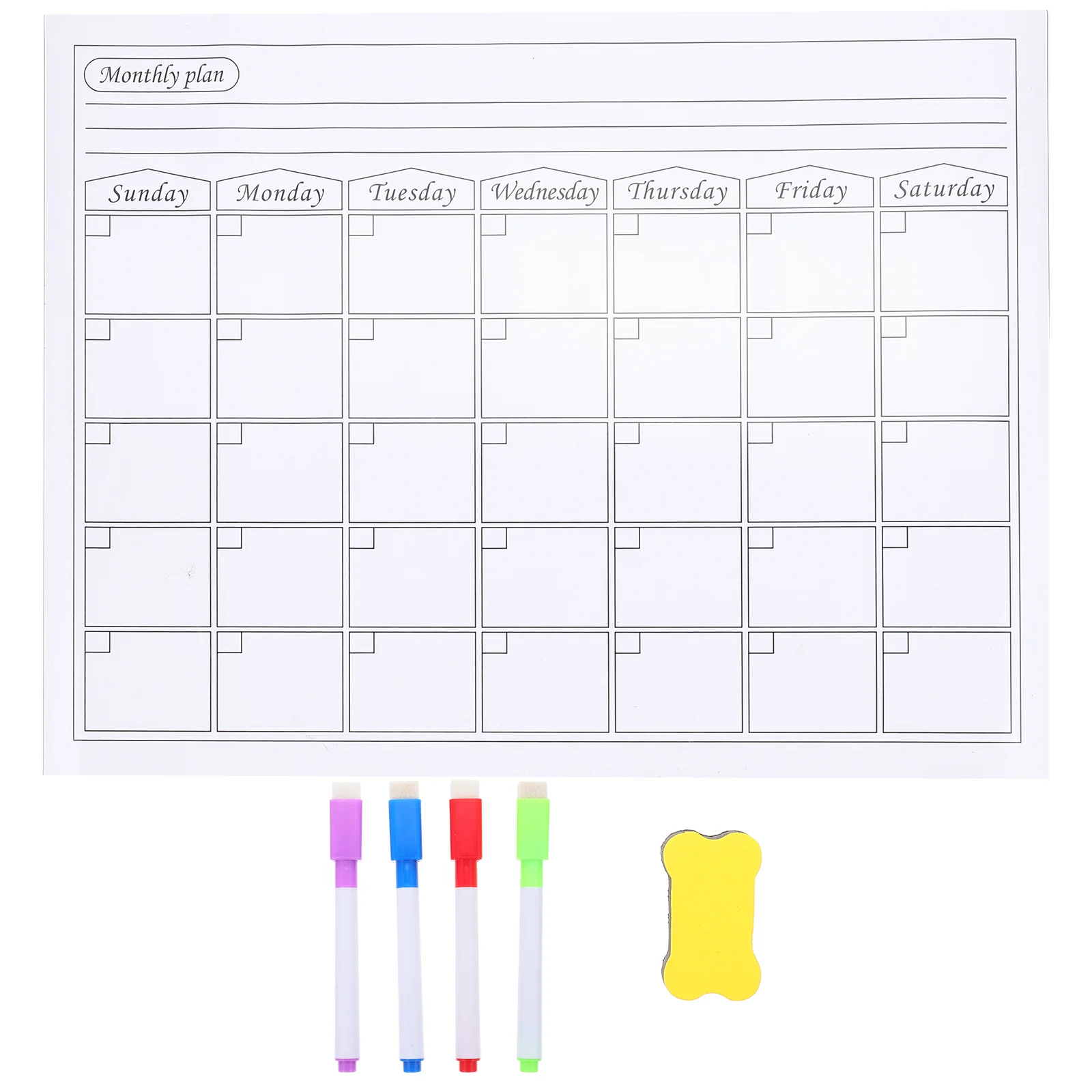 

Magnetic Calendar Board Whiteboard Fridge Erase Dry Planner Chart Schedule Chore Erasable Refrigerator Weekly Sticker Monthly