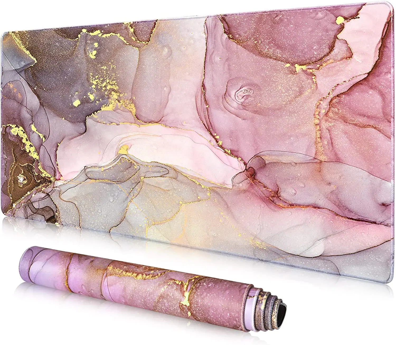 Большая матовая мышь розовая Мраморная 15 7x0 12 x