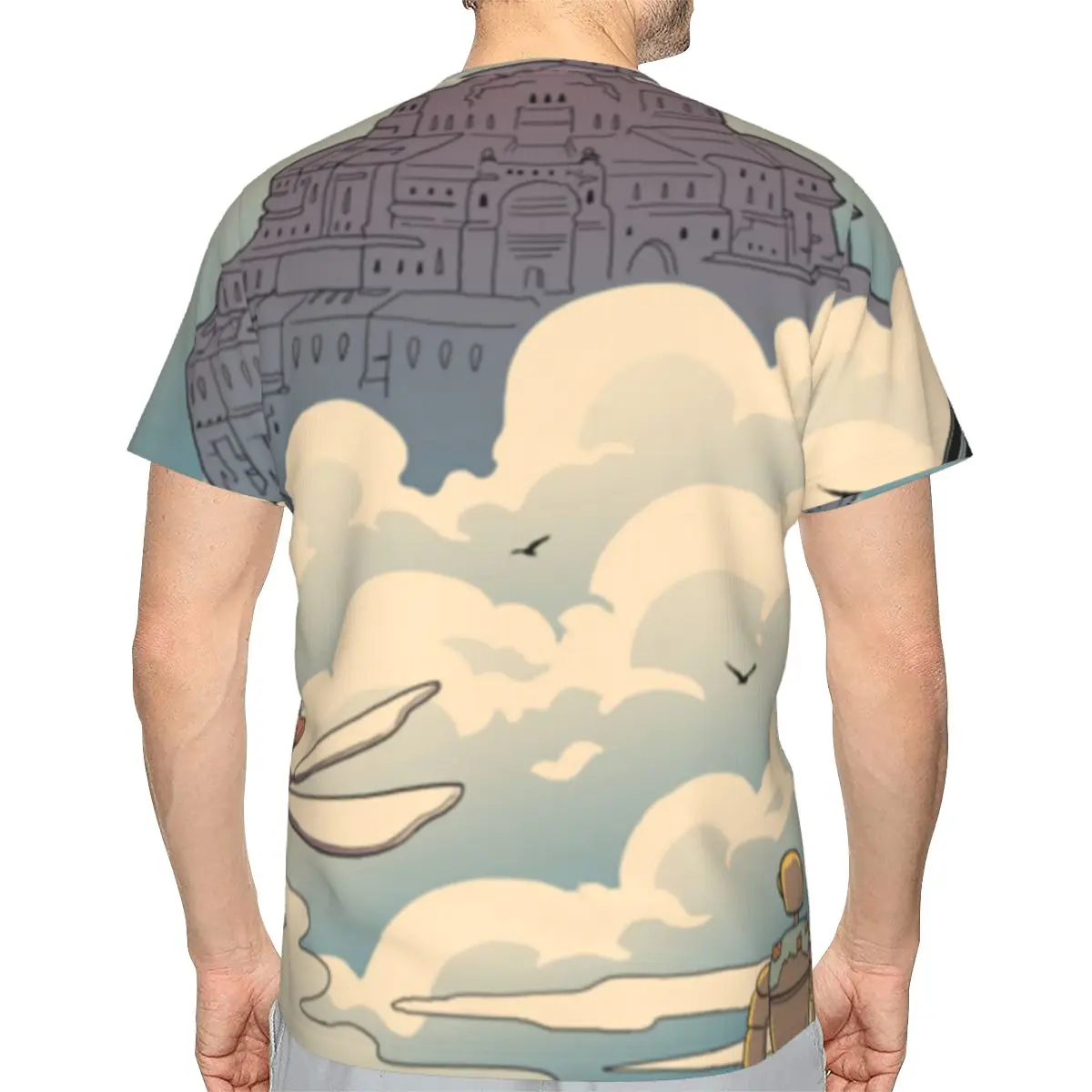 Футболка мужская Тонкая с круглым вырезом Классическая рубашка из полиэстера 3D