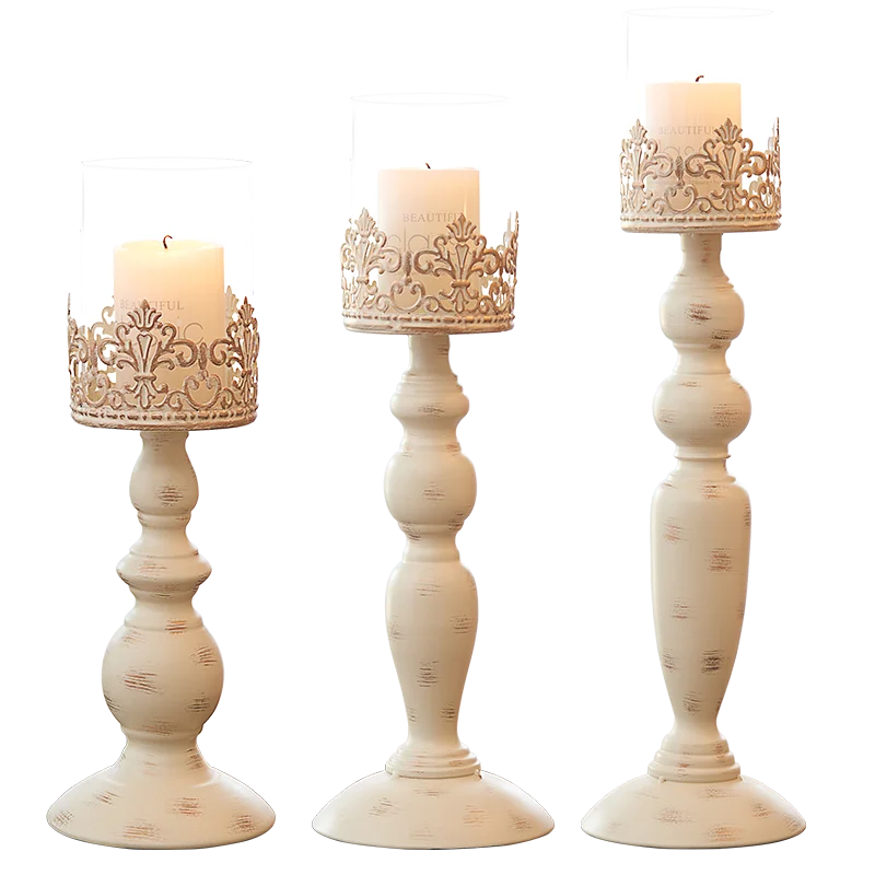 

Romantic European Candle Holder Minimalist Dinner Table Candle Holder Scented Centerpiece Porta Velas Home Decoration