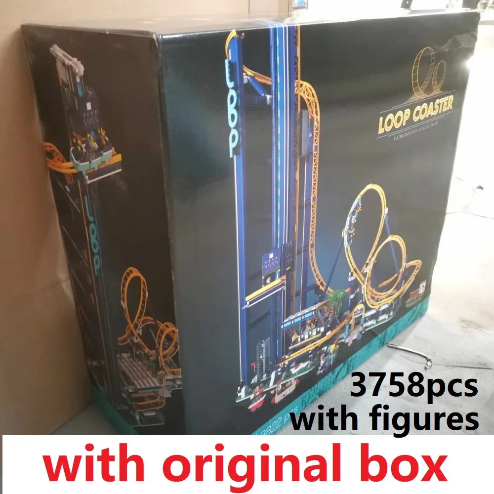

New 3756PCS Loop Roller Coaster With Motor City Creative Building Block Plastic Model 10303 Bricks Toys For Kids Christmas Gifts
