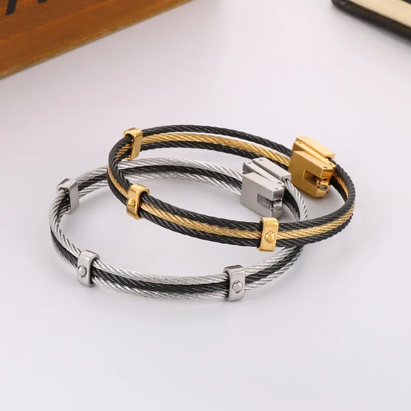 Браслет KALEN из нержавеющей стали для мужчин многослойный Плетеный браслет в