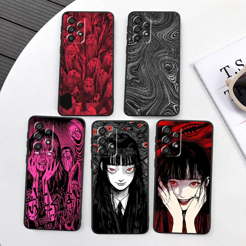 Аниме Junji Ito Girl Tomie для Samsung A53 A52 A33 A32 A51 A71 A21S A13 A73 A55 A22 A23 A35 A72 A54 A12 5G черный мягкий