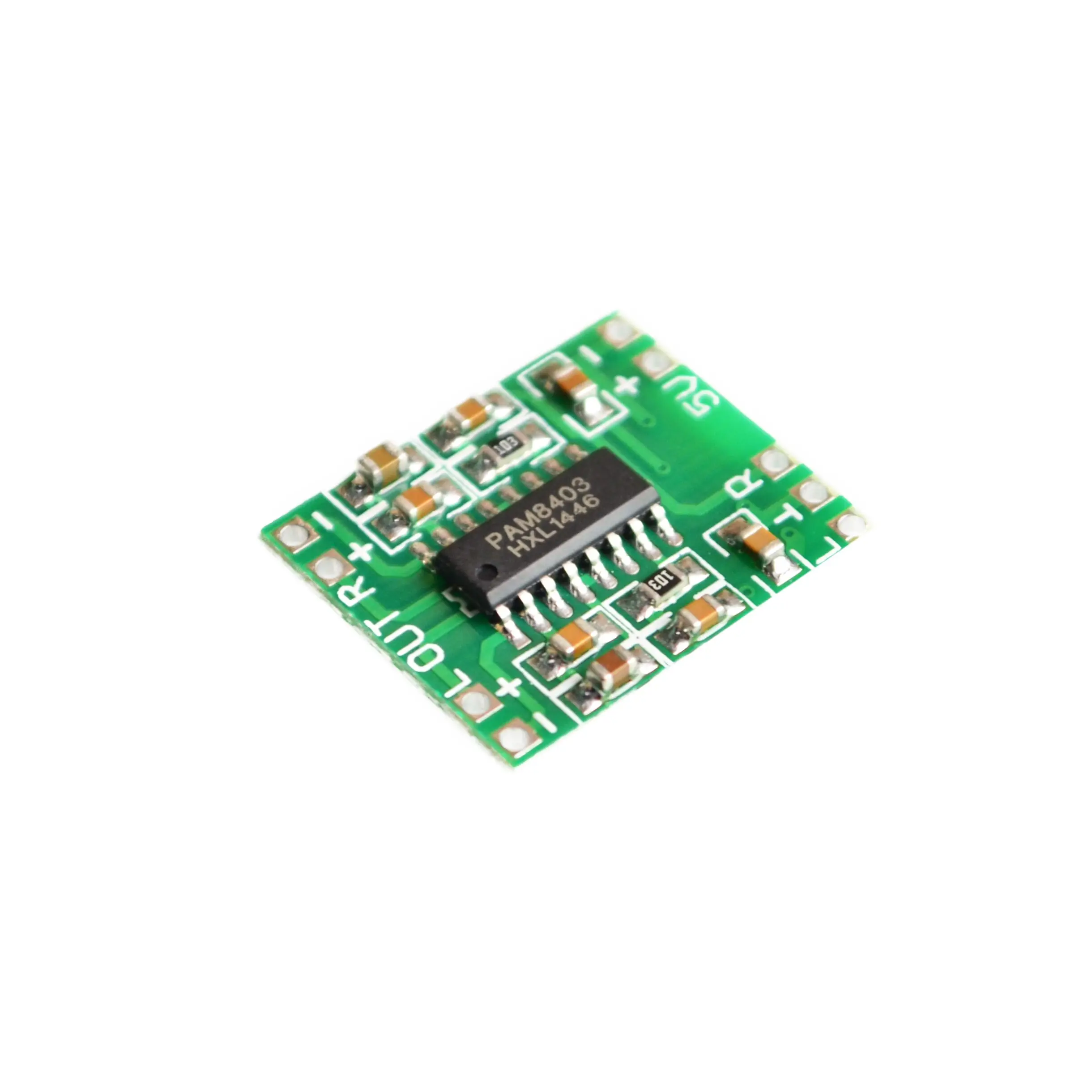 

10PCS PAM8403 Super mini digital amplifier board 2 * 3W Class D digital amplifier board efficient 2.5 to 5V USB power supply