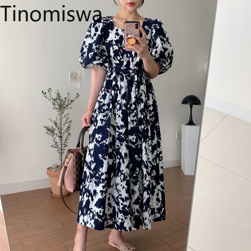 Женское винтажное платье-трапеция Tinomiswa элегантное платье с квадратным вырезом