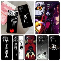 anime manga death note silicone cover for xiaomi mi 12x 12 11 11t 11i 10t 10 pro lite ultra 5g 9t 9se a3 black phone case