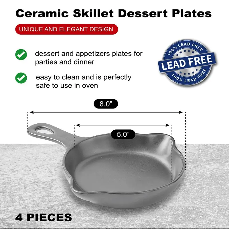 

of 8 Stylish Matte Ceramic Serving Dessert Appetizer Plates - Set of 8 For A Glorious Look on Your Tabletop.