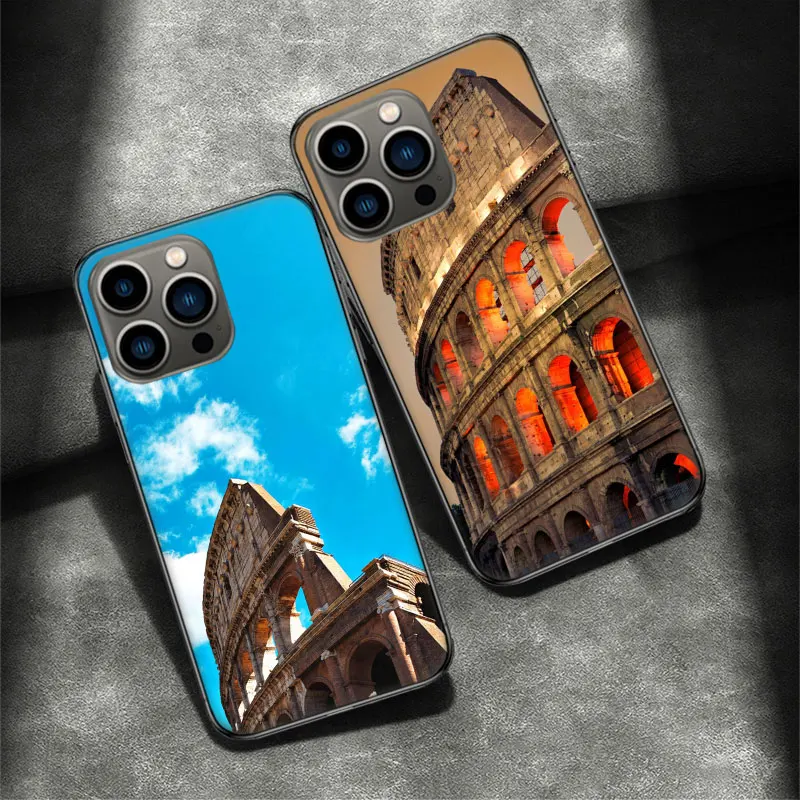 Чехол для телефона Colosseum Rome Italy Apple Iphone 16 15 Plus Soft 13 12 Mini Cover 11 14 Pro Max Capa 8 7 SE Shell Coque Silicone
