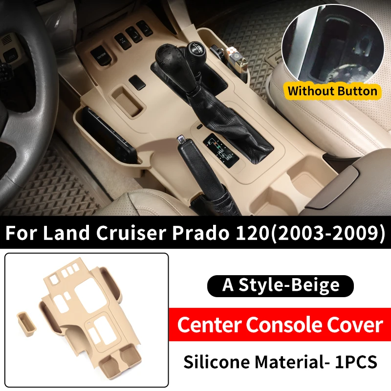 

Для Toyota Land Cruiser Prado 120 LC120 2003-2009 2008 2007 2006 2005 2004 2003, силиконовый ящик для хранения, крышка центральной консоли, тойота ленд крузер прадо 120 аксессуары для интерьера тюнинг защита от царапин