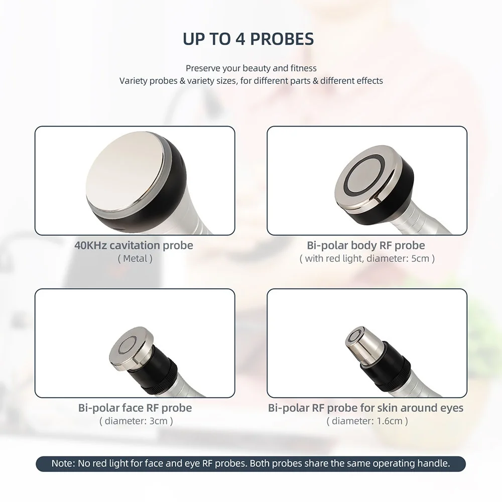 Ультразвуковая кавитация 40 кГц 4 в 1 RF ультразвуковой массажер для похудения