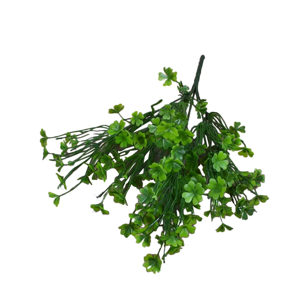 

Artificial Faux Simulation Shamrock Decor Arrangement Bouquets Branches Supplies Plastic Leaf Fake Props Photo Bouquet Party