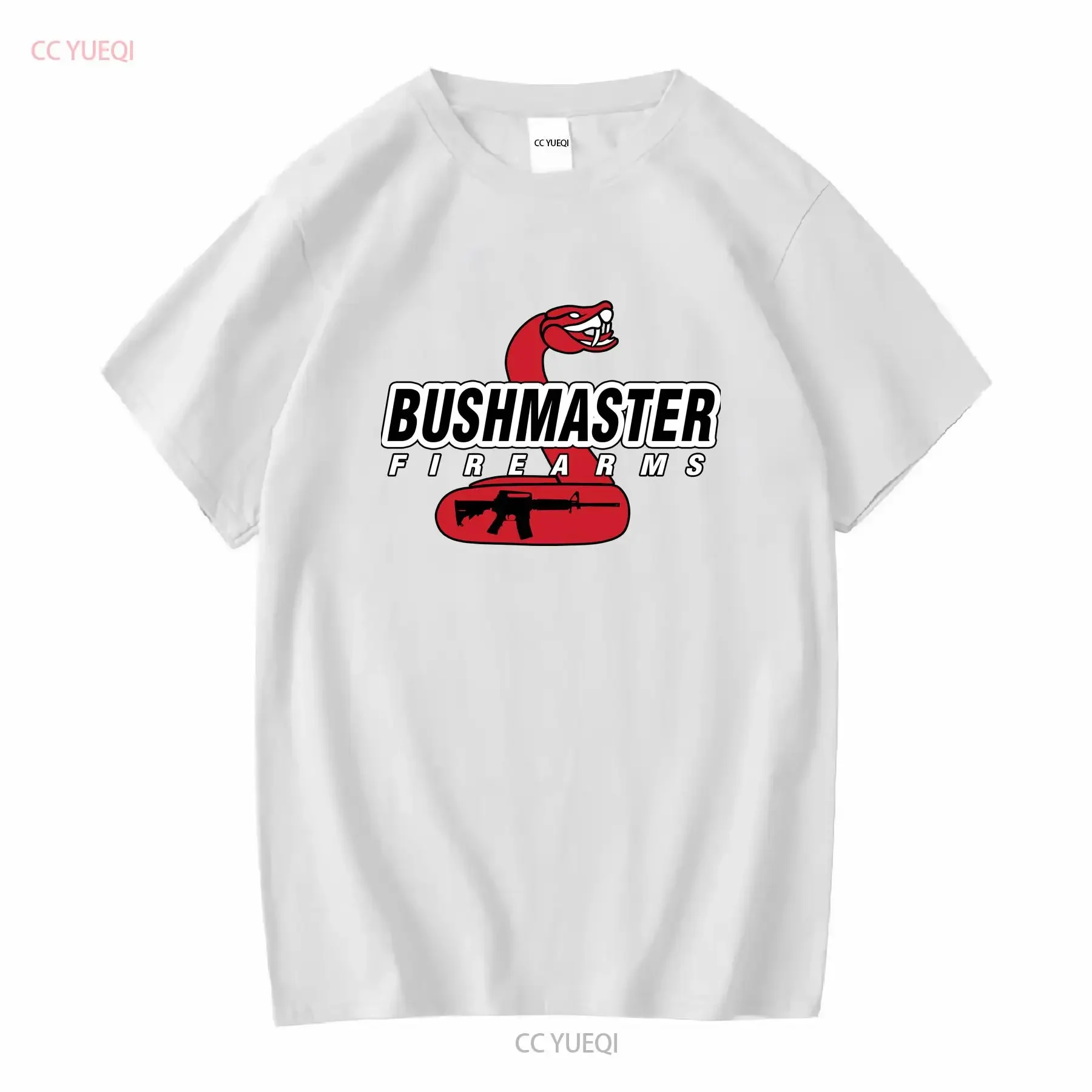 Фото Мужская серая футболка с логотипом Bushmaster Guns Firearms, размер S 5XL, винтажная стираная уличная одежда с графическим рисунком, дышащая мода №4